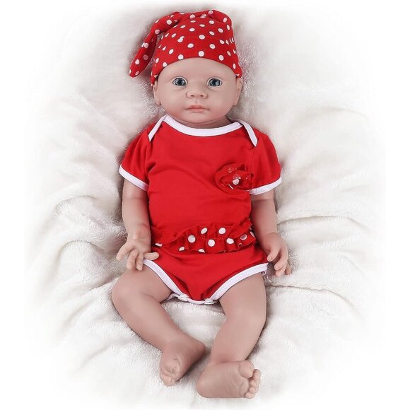 IVITA 19" Full Body Silicone Baby Doll Boy - Realistic Soft Platinum Silicone Ne